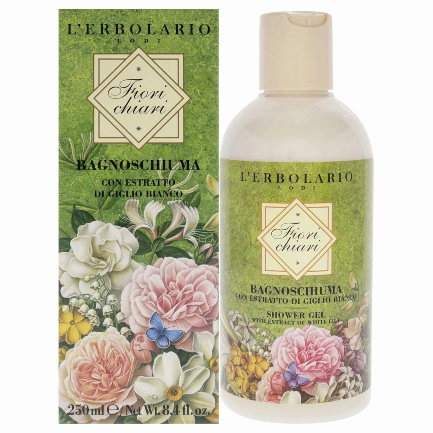 L'Erbolario Shower Gel – Moisturizing Body Wash for Daily Cleansing – Softening Body Soap for Delicate and Sensitive Skin - Fiorichiari - 8.4 oz