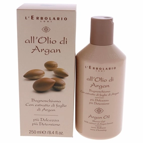 L'Erbolario Shower Gel - Moisturizing Body Wash for Dry and Sensitive Skin - Anti-Aging and Nourishing Body Soap with Argan Leaf - Argan Oil - 8.4 oz