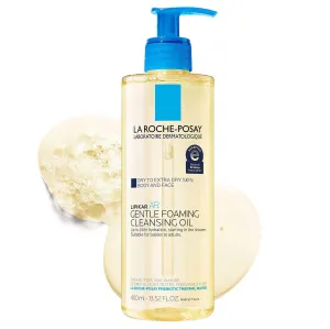 La Roche-Posay Lipikar AP  Gentle Foaming Cleansing Oil, Gentle Oil Cleanser for Face and Body Formulated with Niacinamide, Long-Lasting 24-hour Hydration, Fragrance-Free & Soap Free