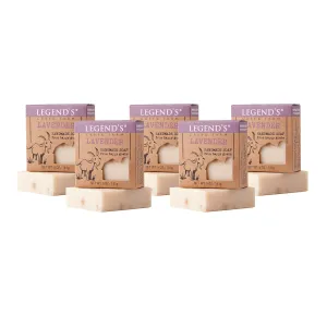 Legend's Creek Farm Goat Milk Soap - Cleansing Moisturizing Soap Bar for Hands and Body - 5 Oz Creamy Lather, Nourishing, Gentle Natural Soap for Sensitive Skin, Handmade in USA (Lavender, Pack of 5)