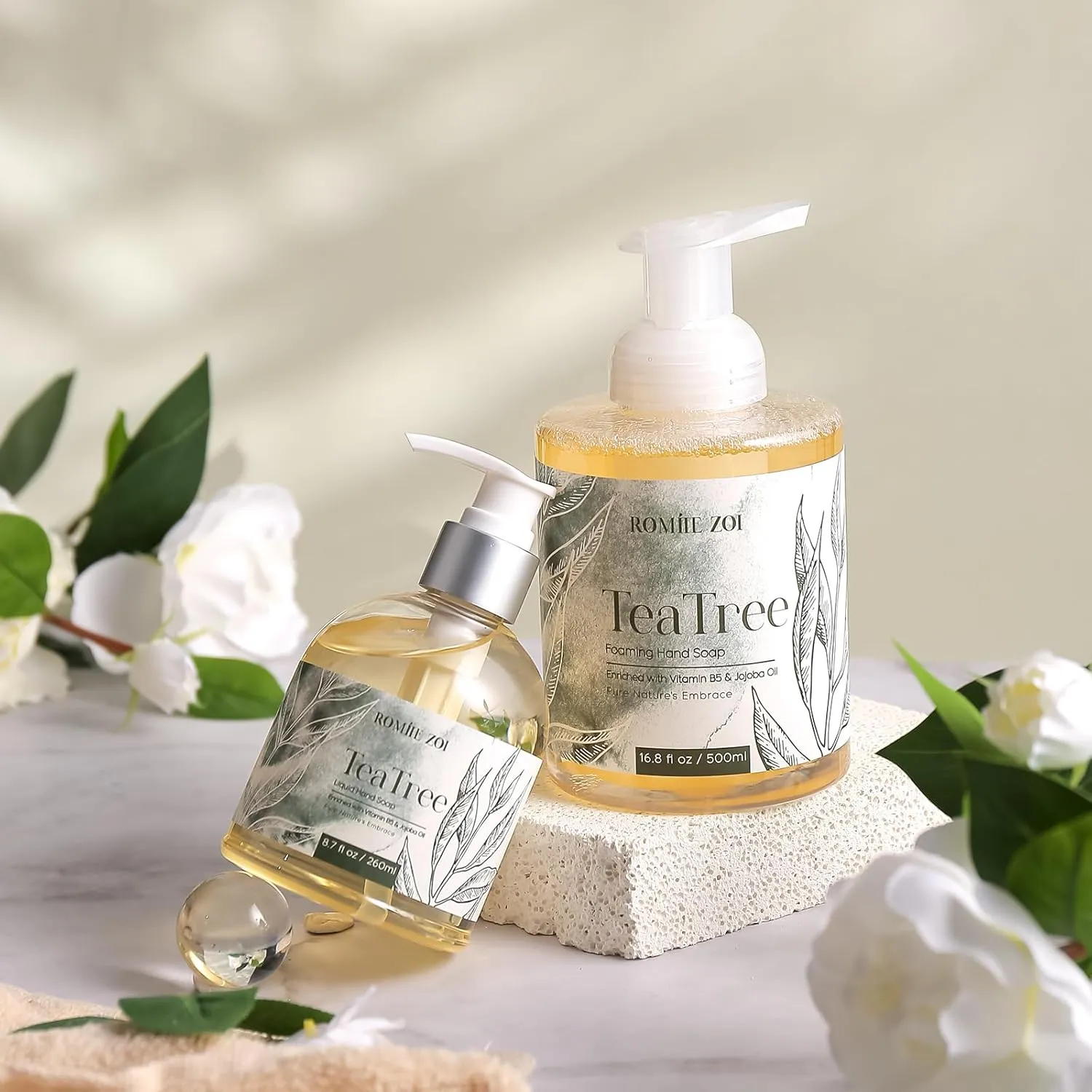 Liquid Hand Soap with Gift Box - Pure Nature's Embrace - Tea Tree - 260ml/ 8.7 fl.oz (Pack of 3)