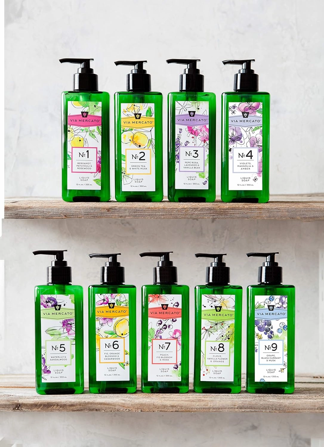 Liquid Soap, Shea Butter Enriched (12 oz), No. 6 - Fig, Orange Blossom & Cedarwood
