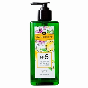 Liquid Soap, Shea Butter Enriched (12 oz), No. 6 - Fig, Orange Blossom & Cedarwood