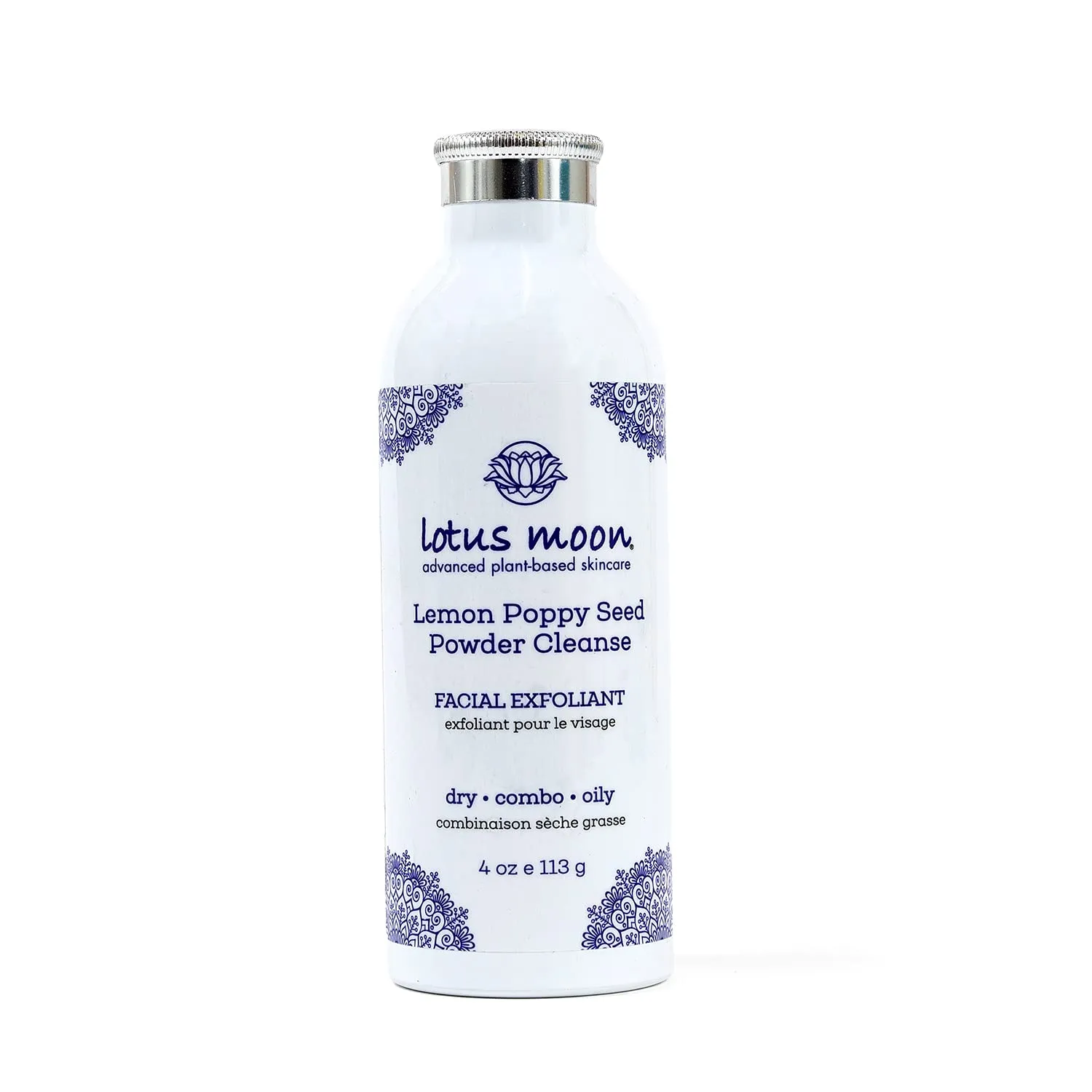 Lotus Moon® - Lemon Poppy Seed Foaming Powder Cleanse | Plant-Based, Clean, Cruelty-Free, Functional Skincare (4oz / 113g)