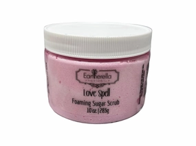 LOVE SPELL Exfoliating Foaming Sugar Body Scrub, 10 oz jar