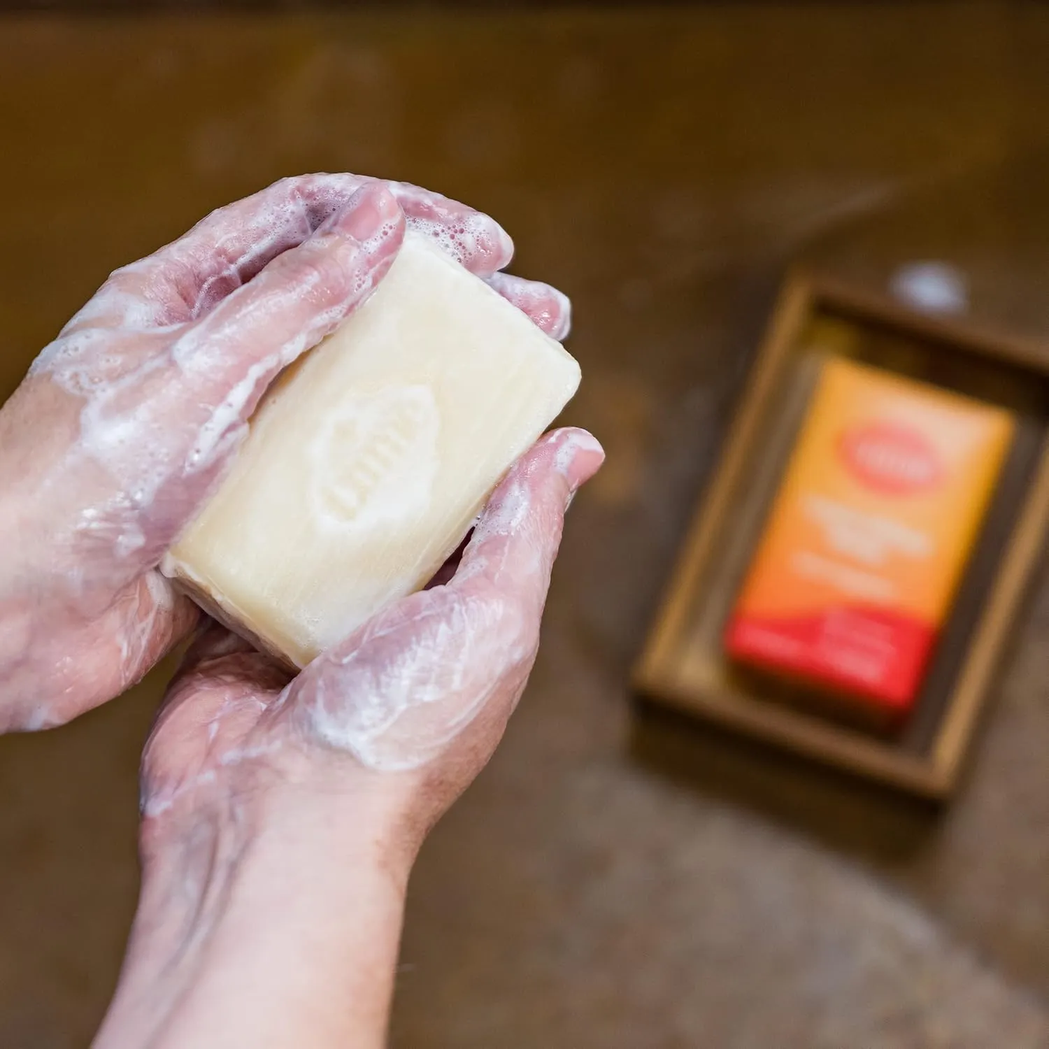 Lume Triple Milled Bar Soap - Rich Moisture & Gentle Cleansing - Paraben Free, Phthalate Free, Skin Safe - 5 ounce (Pack of 4) (Clean Tangerine)