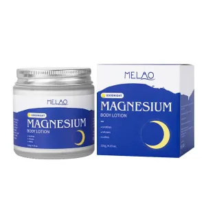 Magnesium Body Lotion for Sleep Aid & Relaxation - Avocado Butter & Vitamin E Deep Moisturizing Cream - Soothes Muscles & Promotes Relaxation for Dry Skin - Fragrance Free, Non-Greasy, 4.23 oz