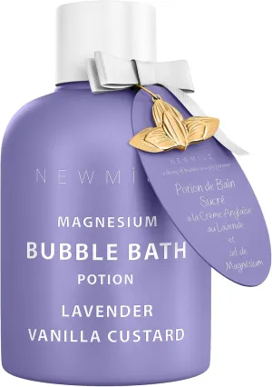 Magnesium Bubble Bath Lavender Vanilla Long Lasting Foaming Bath for Sore Muscles Epsom Salt Moisturizing Relaxing Stress Relief Spa Gift for Women