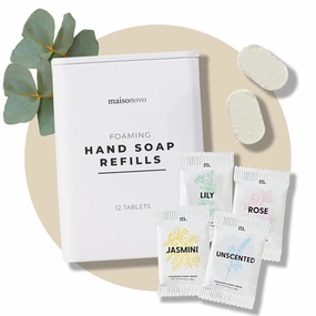 MaisoNovo 12-Pack Mix Scent Foaming Hand Soap Tablets