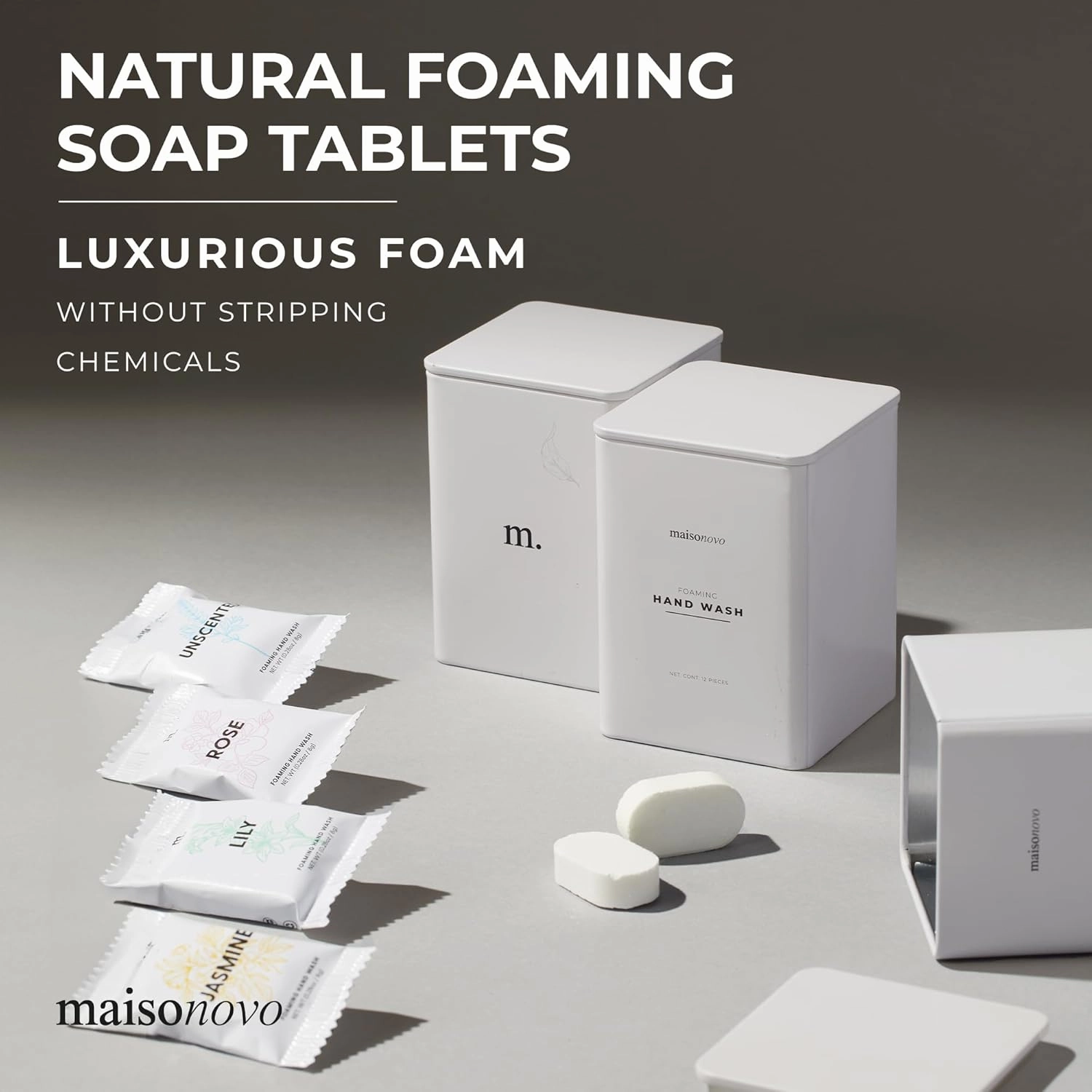 MaisoNovo 12-Pack Mix Scent Foaming Hand Soap Tablets