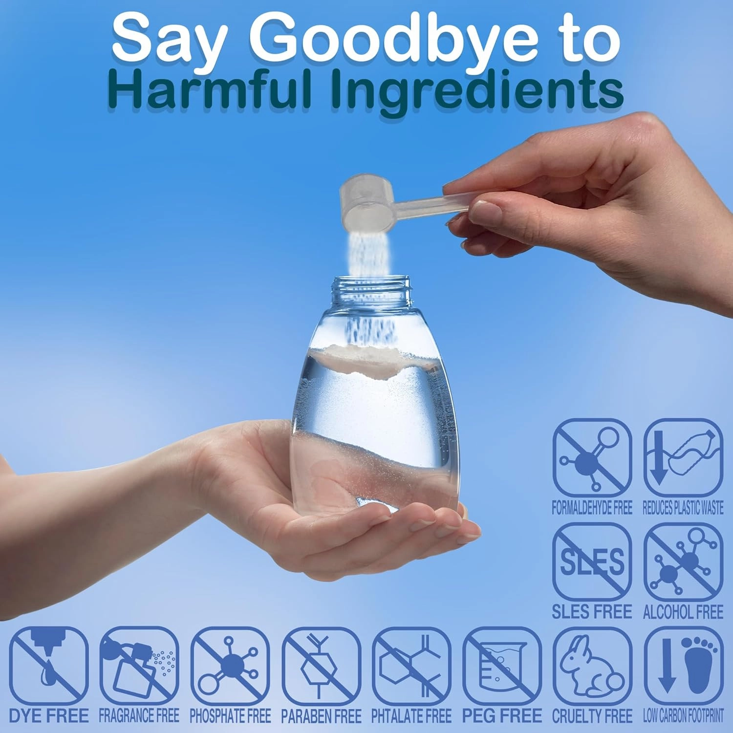 Makes 30 bottles of Premium Foaming Hand Soap, Unscented, Quick Dissolve, Immediate Use Foaming Hand Soap Refills, Powder Concentrate. Use 97% less Plastic