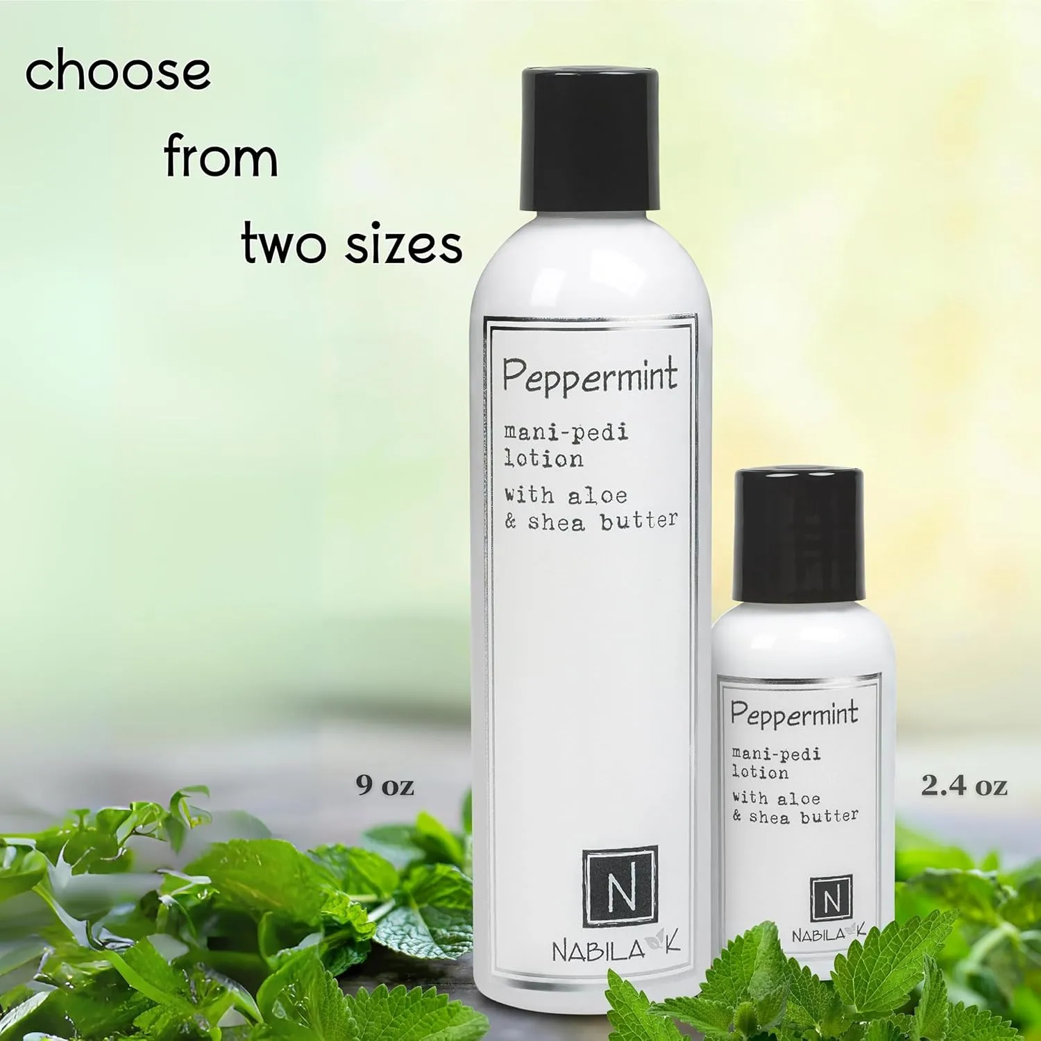 Mani-Pedi Lotion, Peppermint with Aloe & Shea Butter, 9 oz