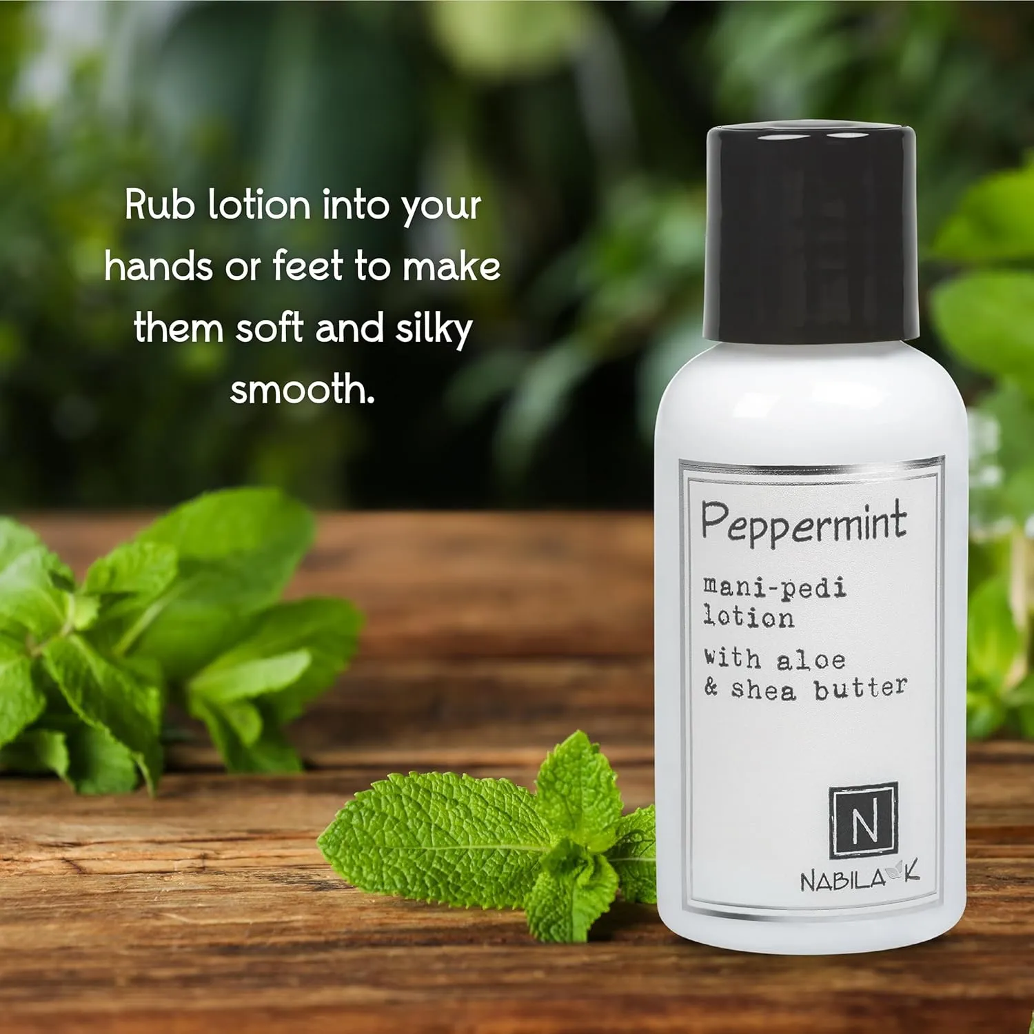 Mani-Pedi Lotion, Peppermint with Aloe & Shea Butter, 9 oz
