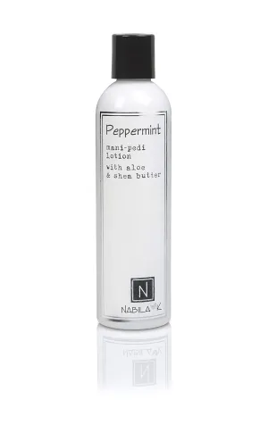 Mani-Pedi Lotion, Peppermint with Aloe & Shea Butter, 9 oz