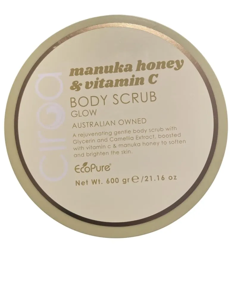 Manuka Honey & Vitamin C Body Scrub, Glow, 21.16 oz, Australian Owned