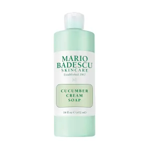Mario Badescu Cucumber Cream Soap - Gentle, Creamy Facial Cleanser Infused with Vitamins and Minerals - Removes Light Makeup, Oil and Impurities - Face Wash Ideal for Combination or Dry Skin