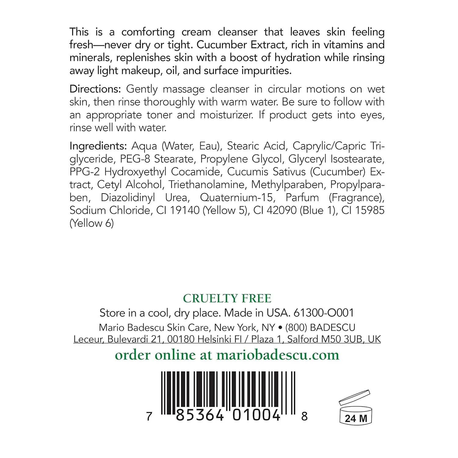Mario Badescu Cucumber Cream Soap - Gentle, Creamy Facial Cleanser Infused with Vitamins and Minerals - Removes Light Makeup, Oil and Impurities - Face Wash Ideal for Combination or Dry Skin