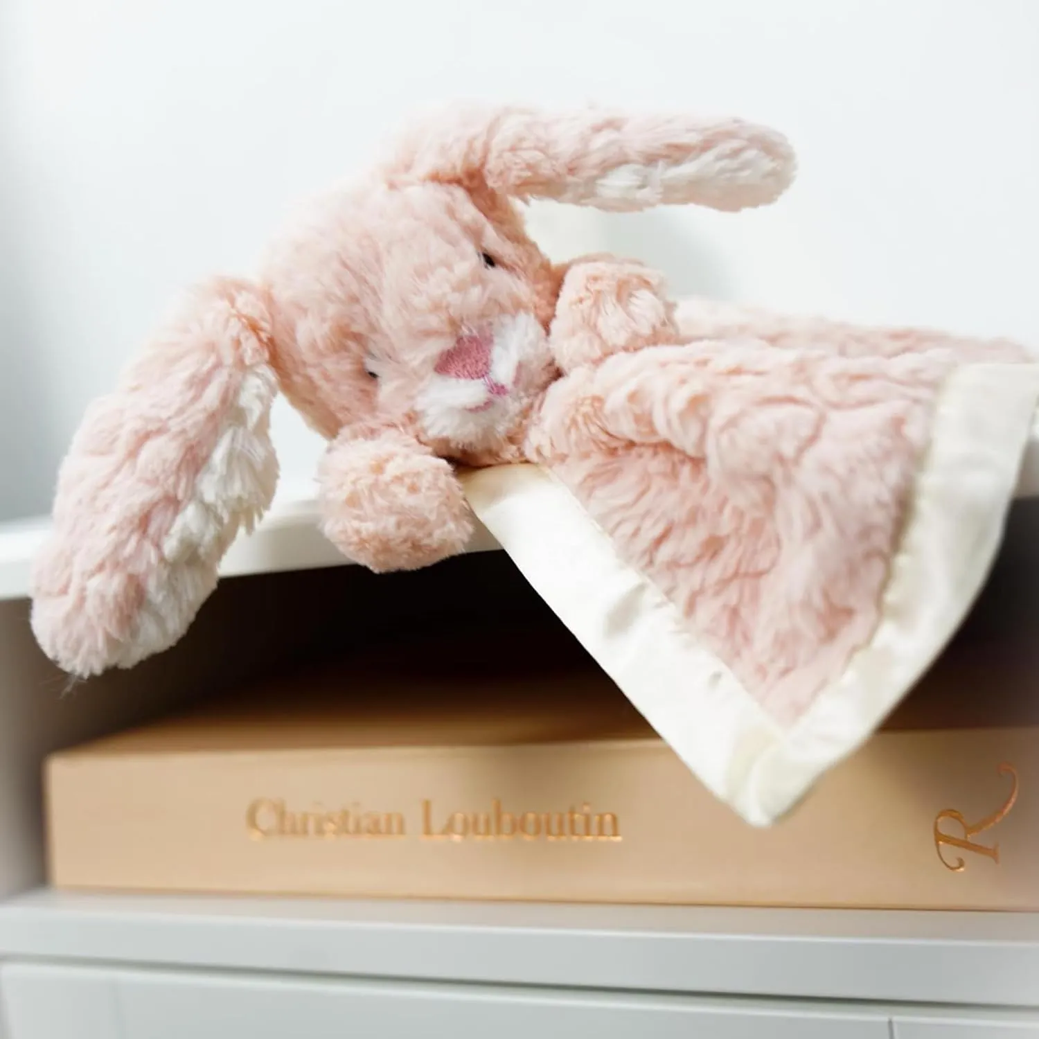 Mary Meyer Baby Lovey Putty Nursery Newborn & Toddler Boys and Girls Security Blanket Stuffed Animal Soft Snuggle Toy, 13 x 13-Inches, Pink Bunny