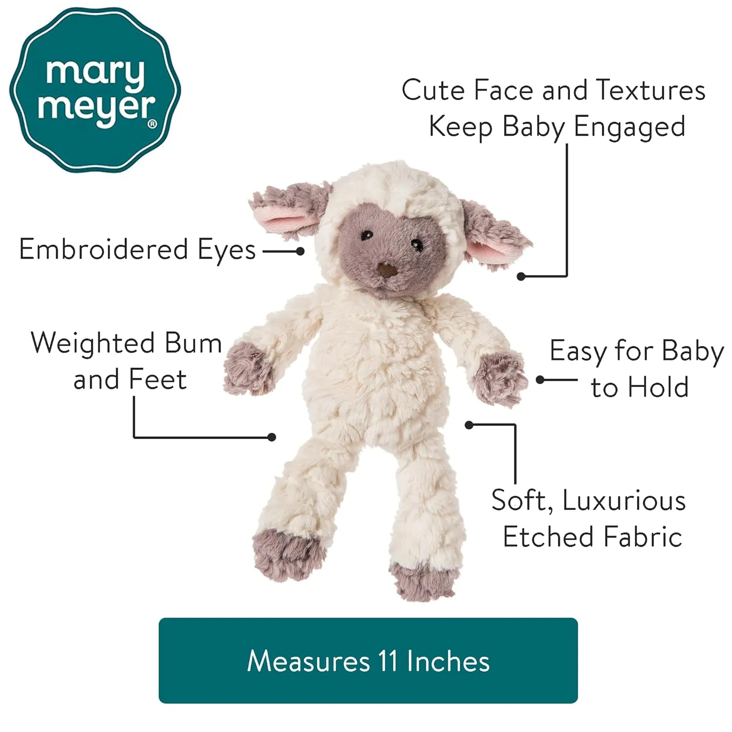 Mary Meyer Putty Nursery Soft Toy, Lamb , 11 Inch (Pack of 1)