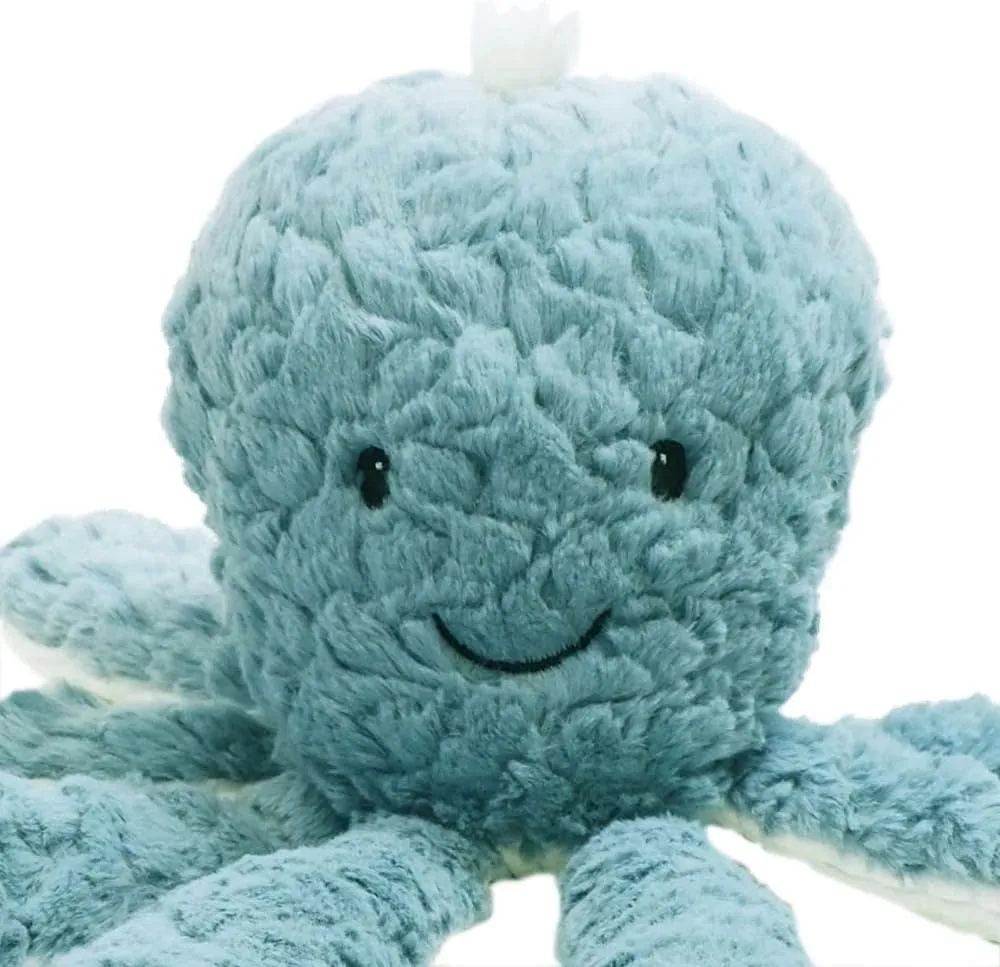 Mary Meyer Putty Stuffed Animal Soft Toy, 14-Inches, Slate Blue Octopus