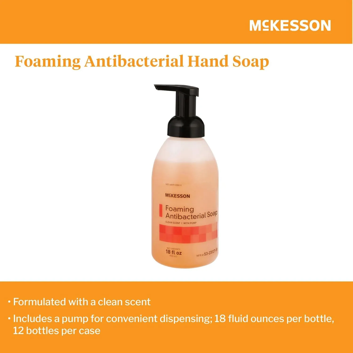 McKesson Foaming Hand Soap - Clean Scent - 18 oz, 1 Count