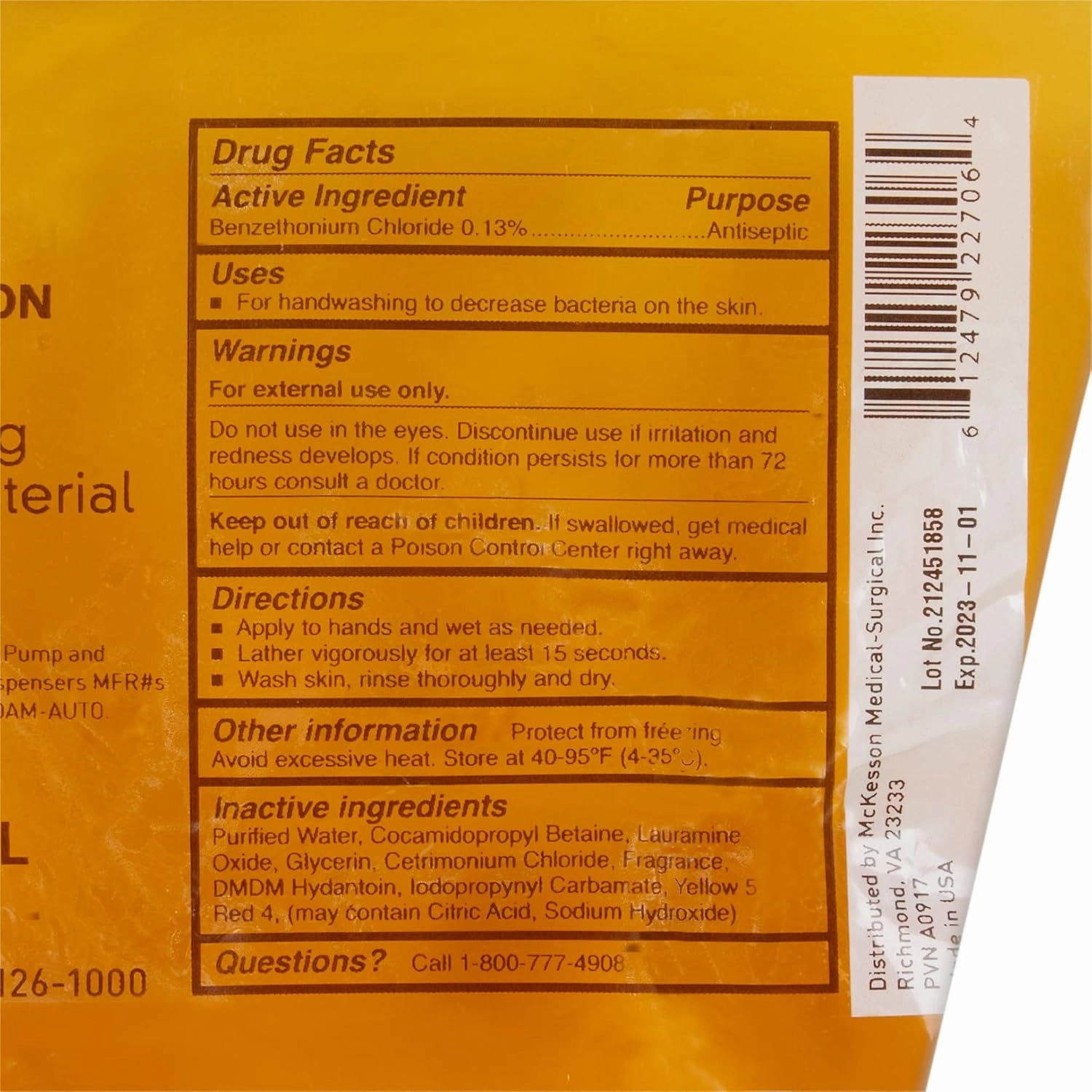 McKesson Foaming Hand Soap Refill, 1000 mL [Pack of 1] Foaming Dispenser Refill, Clean Scent
