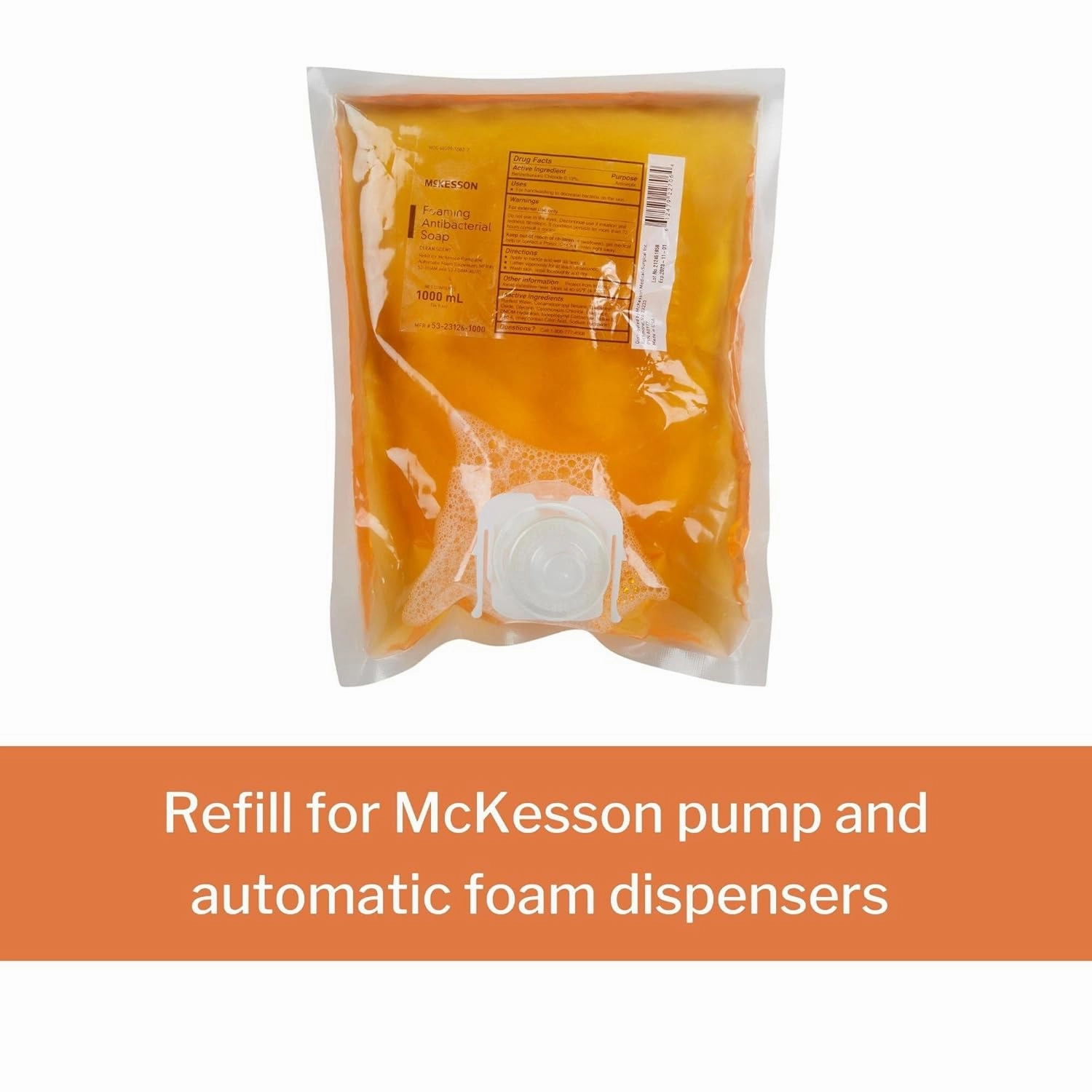 McKesson Foaming Hand Soap Refill, 1000 mL [Pack of 1] Foaming Dispenser Refill, Clean Scent