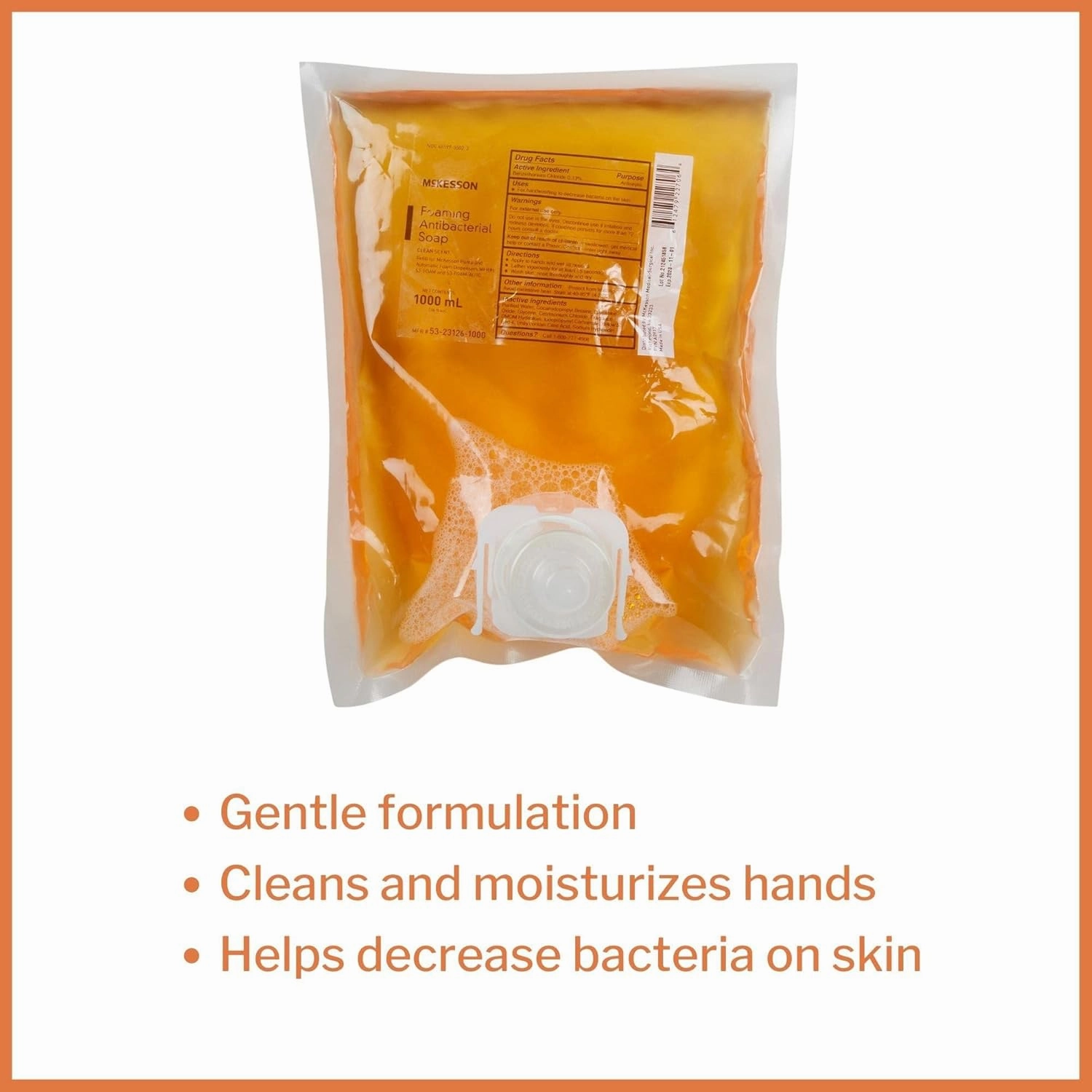 McKesson Foaming Hand Soap Refill, 1000 mL [Pack of 1] Foaming Dispenser Refill, Clean Scent