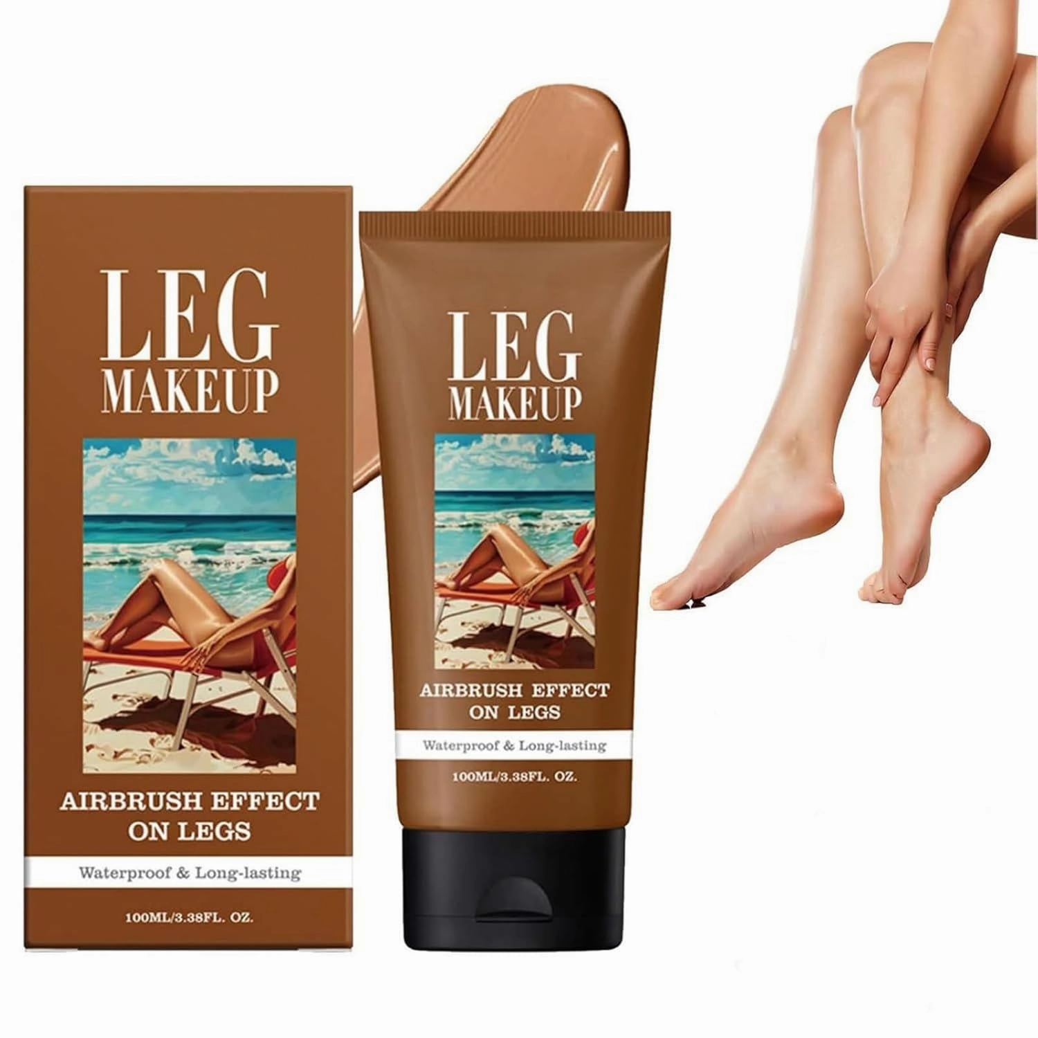 Miracle De Paris Body Coverage Perfector, Miracle De Paris Leg Makeup, Waterproof No Transfer, All Over Complexion Perfector,Conceals Imperfections, Long-Lasting&Sweat-Proof, Evens Skin Tone (03#)
