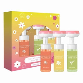 Moisturizing Liquid Bubble Hand Soap with Scent, Perfume Foaming Hand Soap Travel Set, Mousse Fragrance Hand Wash Set, Leaves Hands Soft and Clean