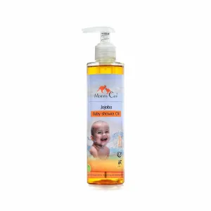 Mommy Care Jojoba Baby Shower Oil – Luxurious Foaming Body Wash for Hydrating Dry Skin, Orange Scent, SLS-Free & Paraben-Free for Newborns & Kids, 250 ml / 8.45 fl oz