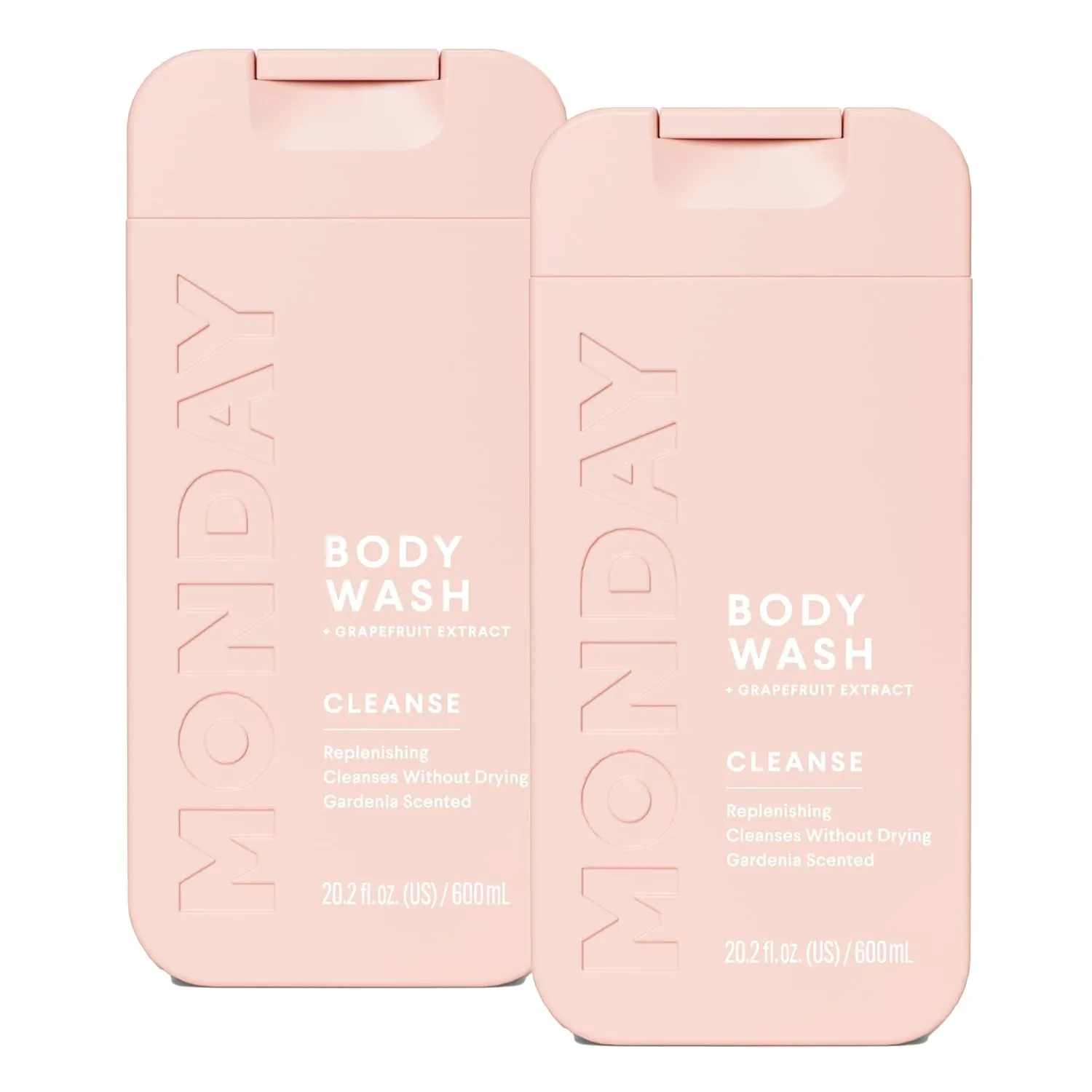 MONDAY HAIRCARE CLEANSE Body Wash with Grapefruit Extract, Hyaluronic Acid, Shea Butter, Coconut Oil for Normal to Oily/Combination Skin 600 mL (Dual Pack)