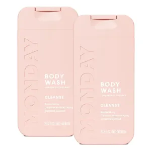 MONDAY HAIRCARE CLEANSE Body Wash with Grapefruit Extract, Hyaluronic Acid, Shea Butter, Coconut Oil for Normal to Oily/Combination Skin 600 mL (Dual Pack)