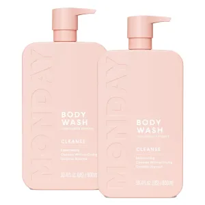 MONDAY HAIRCARE CLEANSE Body Wash with Grapefruit Extract, Hyaluronic Acid, Shea Butter, Coconut Oil for Normal to Oily/Combination Skin 900 mL (Dual Pack)