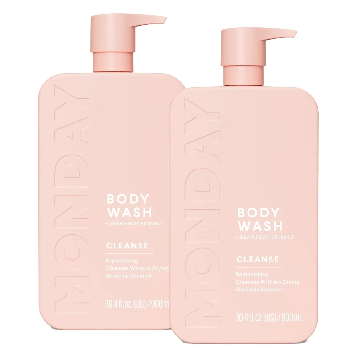 MONDAY HAIRCARE CLEANSE Body Wash with Grapefruit Extract, Hyaluronic Acid, Shea Butter, Coconut Oil for Normal to Oily/Combination Skin 900 mL (Dual Pack)