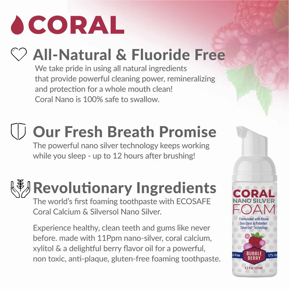 Nano Silver Foaming Toothpaste Bubble Berry - 125ml