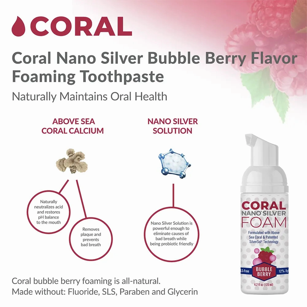 Nano Silver Foaming Toothpaste Bubble Berry - 125ml