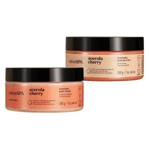 Nativa SPA Acerola Cherry Ritual. Refreshed & Nourished Bundle: Body Butter (200 g) & Body Scrub (200 g)