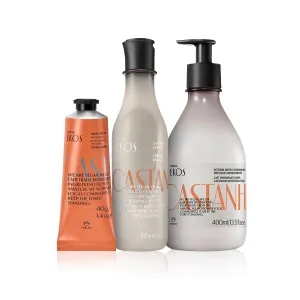 natura - Ekos Castanha (Brazil Nut) Renourishing Bundle - Hand cream & Creamy Shower Gel & Body Lotion - Vegan Skin Care - Brazilian Beauty Secrets - Self Care & Body Care