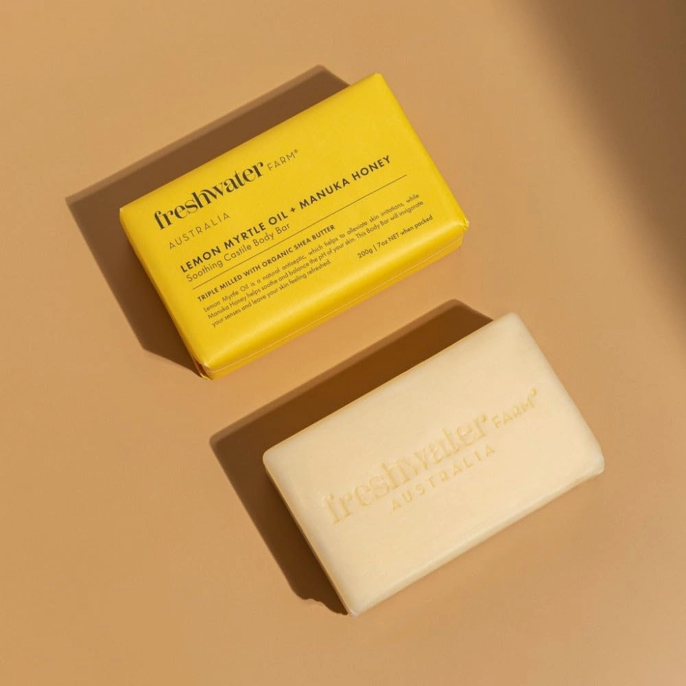 Natural Soap Bar- Lemon Myrtle Manuka Honey- 7 oz x 8 Pack- Castile Bar Soap, Natural Soap Bar, Bar Soap, Body Soap Bars- Essential Oils For Sensitive Skin