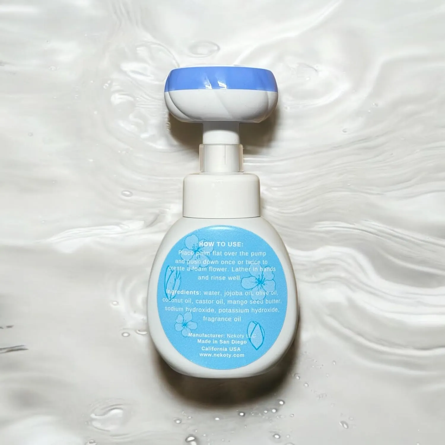 Nekoty Flower Stamp Foaming Hand Soap | Long Lasting Scent | Gentle and Moisturizing (Lemon Citrus)