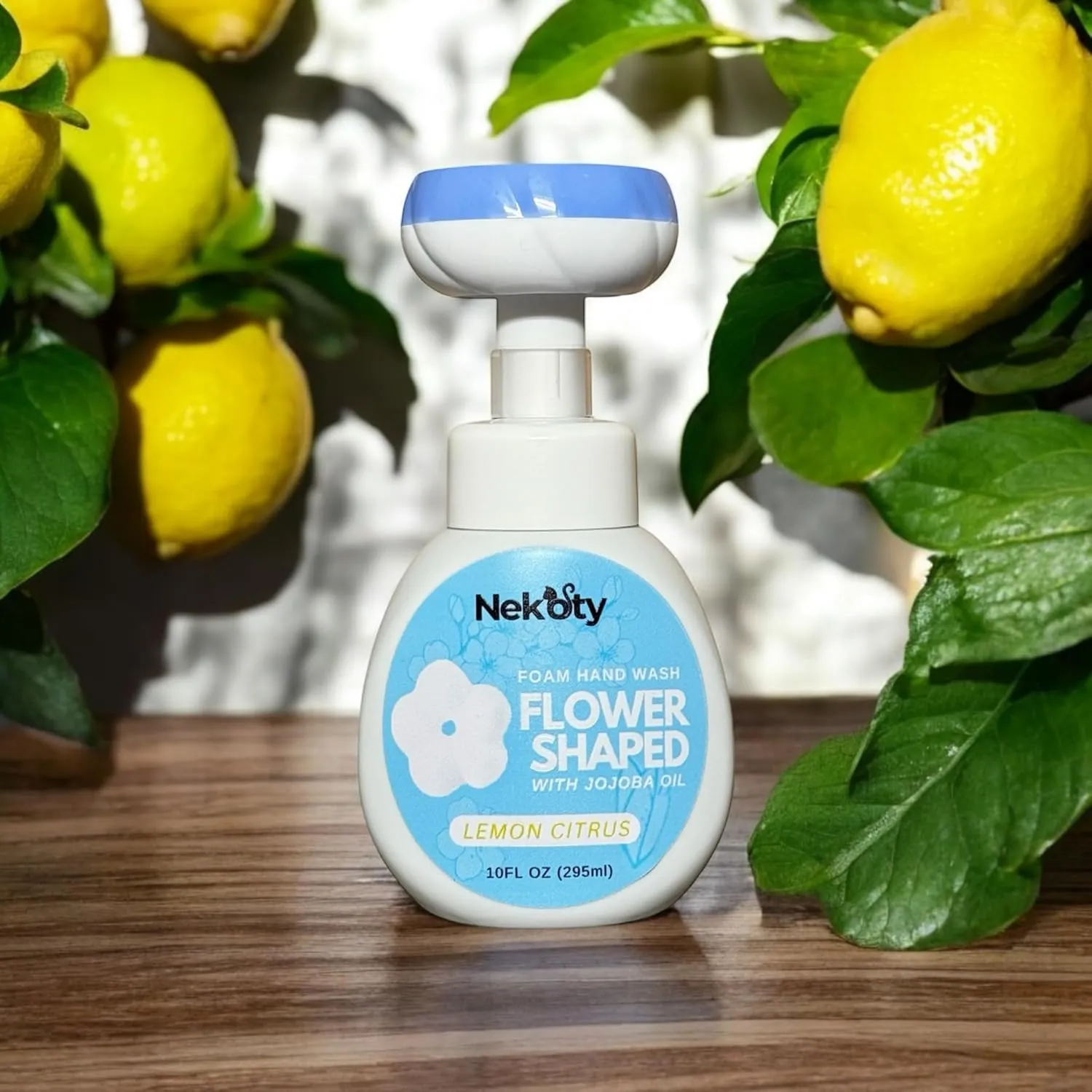 Nekoty Flower Stamp Foaming Hand Soap | Long Lasting Scent | Gentle and Moisturizing (Lemon Citrus)