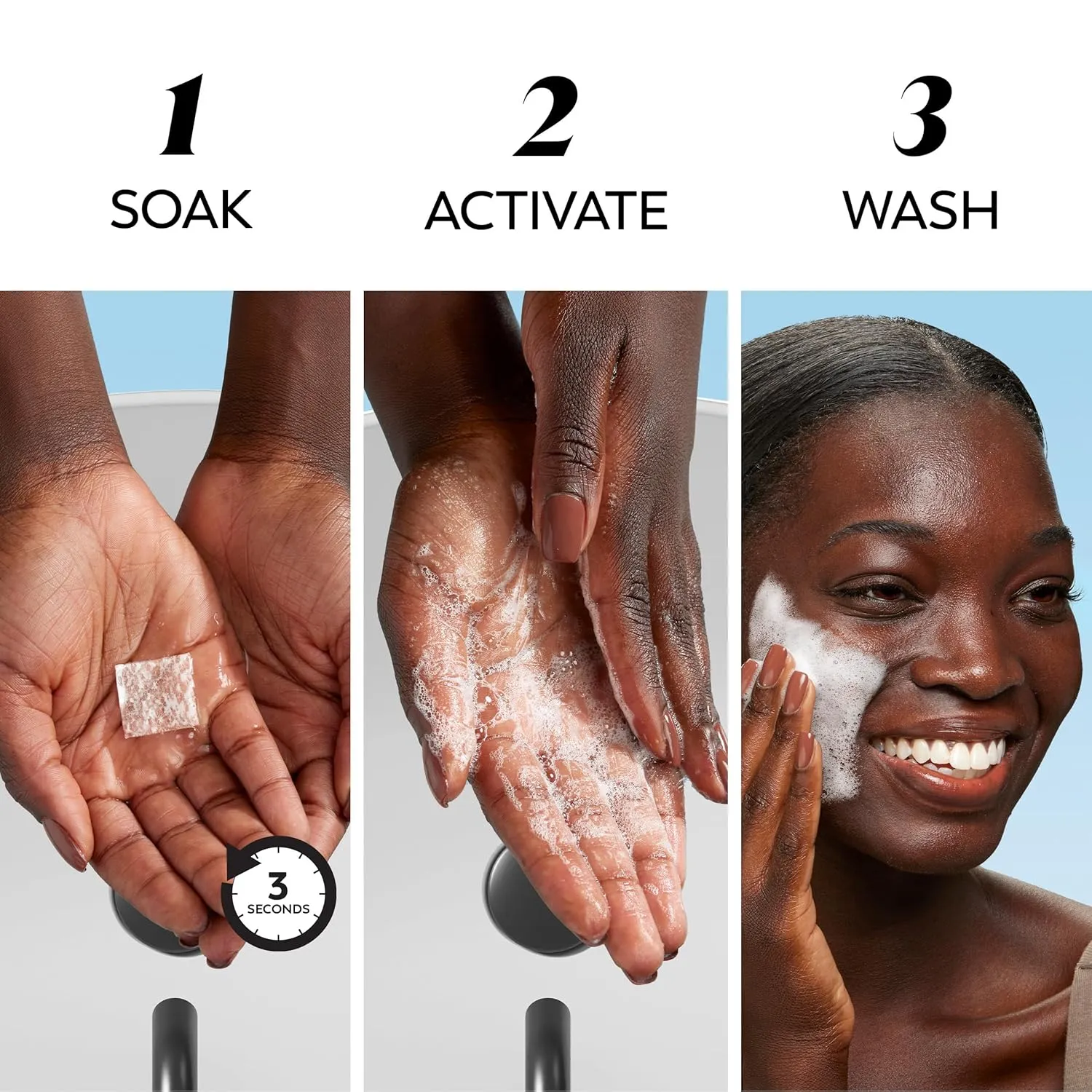 Olay Cleansing Melts   Hyaluronic Face Cleanser, 64 ct. total (2 x 32 ct.), Water-Activated Face Wash to Clean, Tone, and Refresh, Fragrance-Free