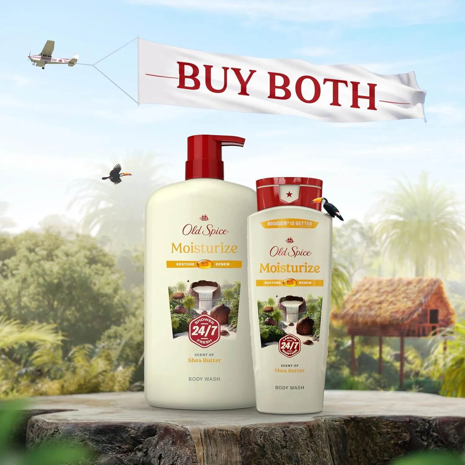 Old Spice Cleansing Body Wash for Men, 24/7 Shower Fresh with Lasting Scent, Restore & Renew, Gentle on Skin, Vitamin B3, Moisturize with Shea Butter Scent, 30 oz (Pack of 4)