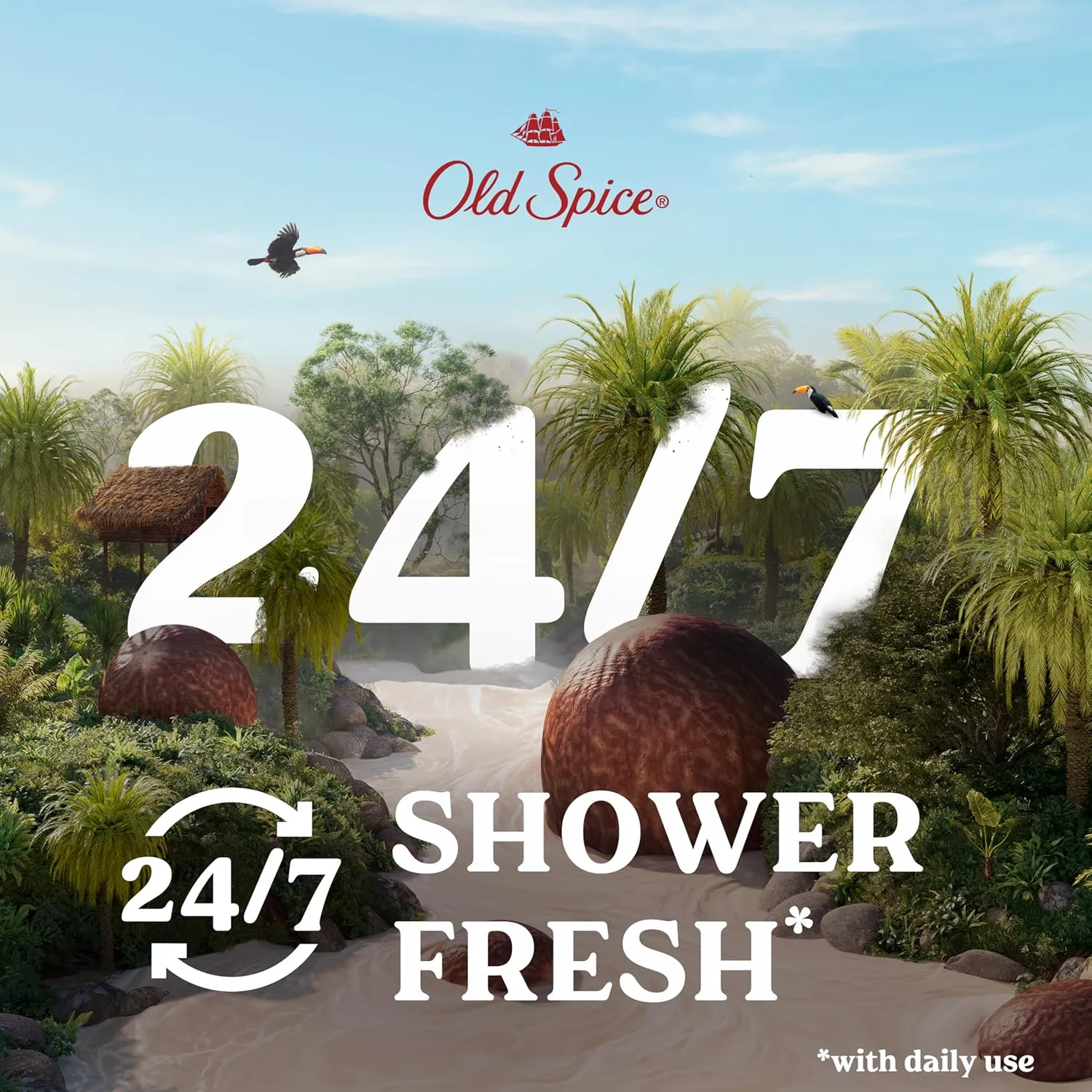 Old Spice Cleansing Body Wash for Men, 24/7 Shower Fresh with Lasting Scent, Restore & Renew, Gentle on Skin, Vitamin B3, Moisturize with Shea Butter Scent, 30 oz (Pack of 4)