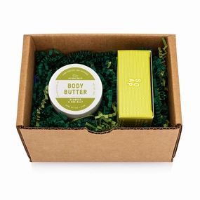 Old Whaling Co – 2 Piece Gift Set | Bar Soap and Travel Size Body Butter | Cleanse and Moisturize Hands, Body | Gentle Hydration for Skin | Handmade (Seaweed and Sea Salt)