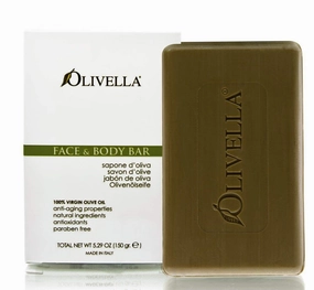 Olivella All Natural 100% Vigin Olive Oil Face & Body Soap, Original 5.29 oz (Pack of 5)5