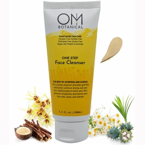 One Step Natural Face Cleanser – Exfoliating, Hydrating & Toning Ayurvedic Cream Cleanser | Organic, Sulfate-Free Face Wash for Radiant Skin | Gentle for Men, Women & Teens