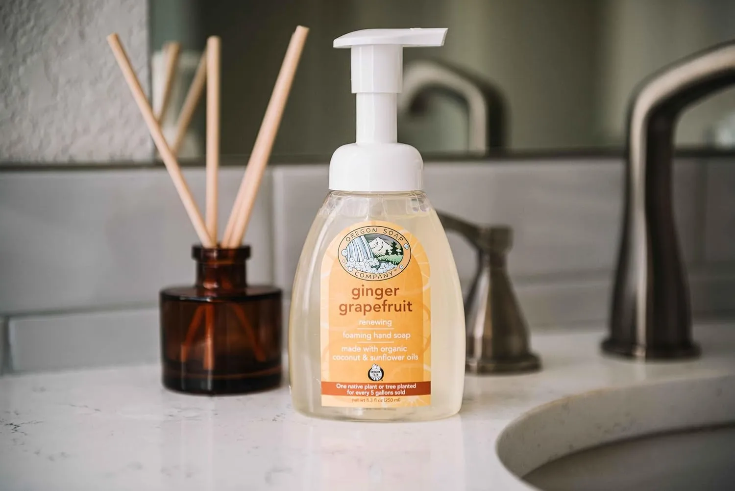 Organic Foaming Hand Soap Refill – Available in Multiple Scents, USDA Certified, Eco-Friendly (Ginger Grapefruit)