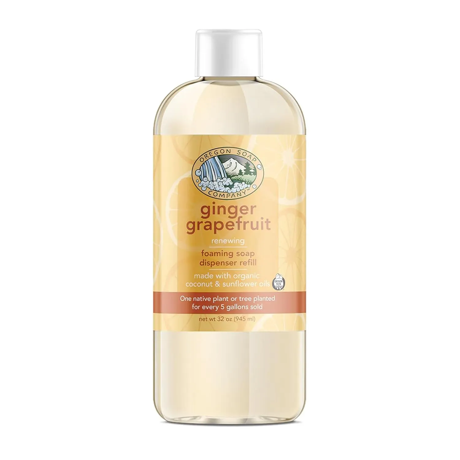 Organic Foaming Hand Soap Refill – Available in Multiple Scents, USDA Certified, Eco-Friendly (Ginger Grapefruit)